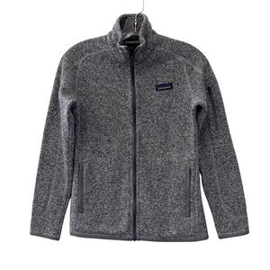 Patagonia Gray & White Heathered Better Sweater Jacket